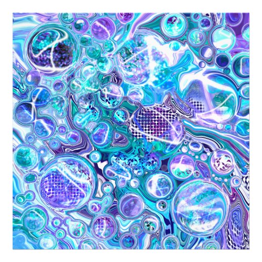 ブルーラプソディ |抽象芸術アート フォトプリント            (正面)