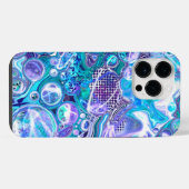 ブルーラプソディ |抽象芸術アート iPhoneケース (裏面横)