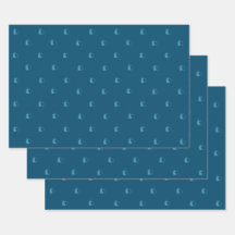 ブルーラベカッツラッピング紙フラットシートセット3