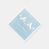 ブルーラベバードフローラ結婚紙ナプキンス スタンダードカクテルナプキン (角)