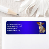 ブルーラベル差出人住所チワワ ラベル (インサイチュ)