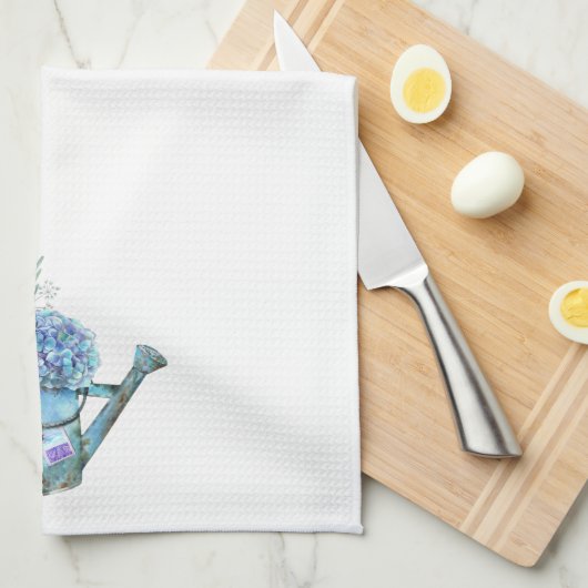 ブルーラベンダーアジダージアウォーターカンファームハウスフローラ キッチンタオル (四つ折り)