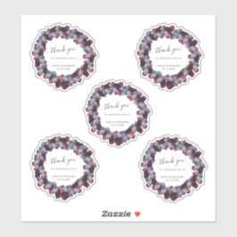 ブルーラベンダーパープルアジサイ結婚ズありがとうございました シール