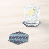 ブルーラベンダー水玉模様コースターセット ペーパーコースター (インサイチュ)