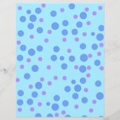 ブルーラベンダー水玉模様スクラップブック紙 (裏面)