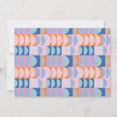 ブルーラベンダー モダン パーソナライズド ブライダルシャワー サンキューカード (裏面)