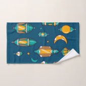 ブルーラマダン灯 バスタオルセット (ハンドタオル)