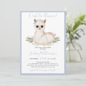 ブルーラマ赤ちゃんシャワー 招待状 (スタンド正面)