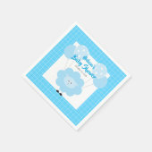 ブルーラムキュート甘モダンいシンプル赤ちゃんシャワー スタンダードカクテルナプキン (角)