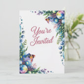 ブルーラムシクリッドウェディングパーティー招待状 招待状 (スタンド正面)