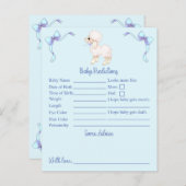 ブルーラムベビーシャワー予測とアドバイス (正面/裏面)