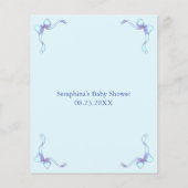 ブルーラムベビーシャワー予測とアドバイス (裏面)