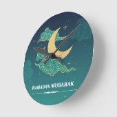 ブルーラモダンマダンムバラク時計 ラウンド壁時計 (傾斜)