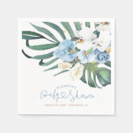 ブルーランとパーム離れトロピカルエレガント スタンダードカクテルナプキン