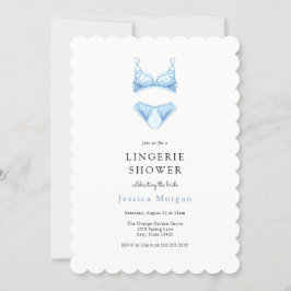 ブルーランジェリーシャワー招待状 招待状