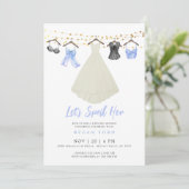 ブルーランジェリーパーティの招待状結婚とドレス 招待状 (スタンド正面)