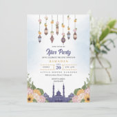 ブルーランタンイフタルパーティーラマダンディナー招待状 セーブザデート (スタンド正面)