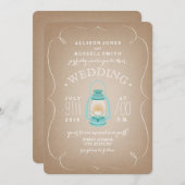 ブルーランタンウェディング招待 – 旋回 招待状 (正面/裏面)