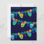 ブルーランタンカラフル卒業式パーティー招待状 招待状 (裏面)