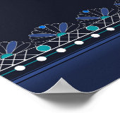 ブルーランドリーパーソナライズされたムルームの看板 ポスター (角)