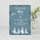 ブルーランバージャック2ndバースデーパーティの招待状ボーイ 招待状 (スタンド正面)