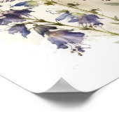 ブルーラークスパーフラワーアートプリントポスター ポスター (角)