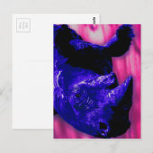 ブルーラ色彩の鮮やかイノ ポストカード (正面/裏面)