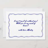 ブルーリお洒落ボンボウメイド・オブ・オーナー（花嫁付き添い人）提案 招待状 (裏面)