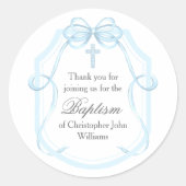 ブルーリエレガントボンバプテスマパーティー ラウンドシール (正面)