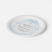 ブルーリエレガントボンボウ確認パーティー ペーパープレート (アングル)