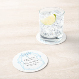ブルーリエレガントボンボウ確認パーティー ラウンドペーパーコースター
