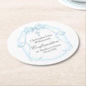 ブルーリエレガントボンボウ確認パーティー ラウンドペーパーコースター (アングル)