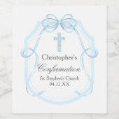 ブルーリエレガントボンボウ確認パーティー ワインラベル (シングルラベル)