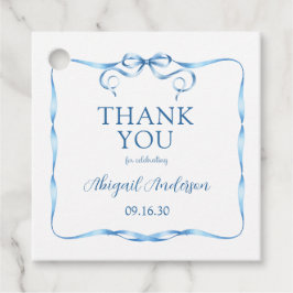 ブルーリエレガントボン赤ちゃんシャワーありがとう フェイバータグ