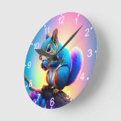 ブルーリス食べレルの果物のA-323232 ラウンド壁時計 (傾斜)