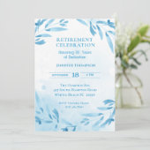 ブルーリタイアメントパーティーお祝い 招待状 (スタンド正面)
