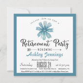 ブルーリタエレガントイメントパーティの招待状 招待状 (正面)