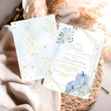 ブルーリッエレガントトルカボチャ男の子ベイビーシャワー