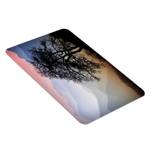 ブルーリッジパークウェイからのスモークマウンテンサンセット マグネット (右側)