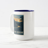 ブルーリッジパークウェイサンセット ツートーンマグカップ (正面左)