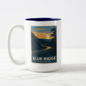 ブルーリッジパークウェイサンセット ツートーンマグカップ (左)