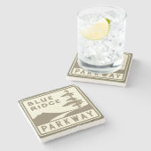 ブルーリッジパークウェイシールド ストーンコースター (横)