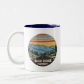 ブルーリッジパークウェイマウンテンズ ツートーンマグカップ (左)