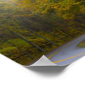 ブルーリッジパークウェイ秋，バージニア ポスター (角)