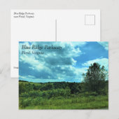 ブルーリッジパークウェイ、フロイド近く、バージニアはがき ポストカード (正面/裏面)