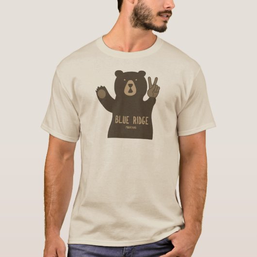 ブルーリッジマウンテンの平和の熊 Tシャツ (正面)