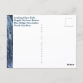 ブルーリッジマウンテンズウォーターフォールドグラス秋 ポストカード (裏面)