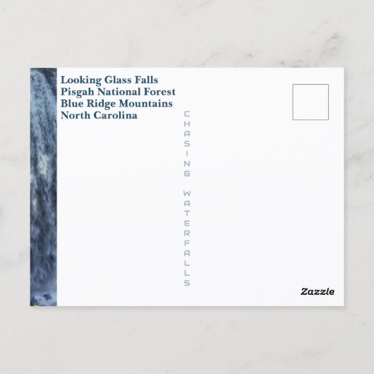 ブルーリッジマウンテンズウォーターフォールドグラス秋 ポストカード (裏面)