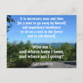 ブルーリッジマウンテンズカールサンブルク引用文 ポストカード (正面)