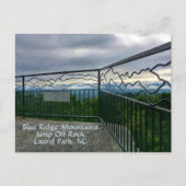 ブルーリッジマウンテンズジャンプオフロックNC写真 ポストカード (正面)